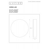 LUCIDE 28112/30/30 | Ceres-LU Lucide stropné svietidlo 1x LED 2481lm 3000K čierna, biela