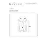 LUCIDE 73202/01/15 | Thor-LU Lucide rameno stenové svietidlo 1x E27 oceľovo šedý