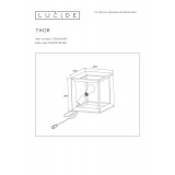 LUCIDE 73502/01/15 | Thor-LU Lucide stolové svietidlo 25cm prepínač 1x E27 oceľovo šedý
