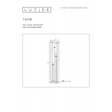 LUCIDE 73702/03/15 | Thor-LU Lucide stojaté svietidlo 140cm prepínač 3x E27 oceľovo šedý