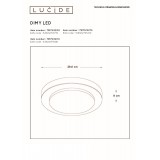 LUCIDE 79179/12/70 | Dimy Lucide stropné svietidlo 26x LED 960lm 3000K IP65 drevo, opál