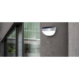 LUTEC 6908701001 | Bubble Lutec stenové svietidlo pohybový senzor, prepínač slnečné kolektorové / solárne 1x LED 200lm 4000K IP44 zušľachtená oceľ, nehrdzavejúca oceľ, opál