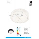 MARKSLOJD 106535 | Luna-MS Markslojd stenové, stropné svietidlo 1x LED 445lm 3000K IP44 čierna, morené