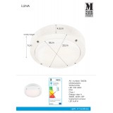 MARKSLOJD 106536 | Luna-MS Markslojd stenové, stropné svietidlo 1x LED 445lm 3000K IP44 biela, morené