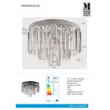 MARKSLOJD 106563 | Ventimiglia Markslojd stropné svietidlo 4x E14 čierna, priesvitná, priesvitné