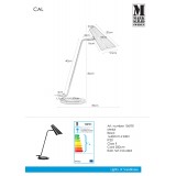 MARKSLOJD 106781 | Cal Markslojd stolové svietidlo 49cm prepínač na vedení otočné prvky 1x E14 čierna, biela