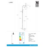 MARKSLOJD 106857 | Larry Markslojd stojaté svietidlo 146cm prepínač s reguláciou svetla regulovateľná intenzita svetla 1x E27 chróm, čierna, biela