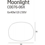 MAXLIGHT C0076-06X | MoonlightM Maxlight stropné svietidlo 6x G9 chróm, priesvitné
