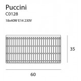 MAXLIGHT C0128 | Puccini Maxlight stropné svietidlo 18x E14 chróm, priesvitné