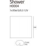 MAXLIGHT H0004 | Shower Maxlight zabudovateľné svietidlo 60x60mm 1x MR16 / GU5.3 IP44 leštený hliník