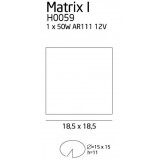 MAXLIGHT H0059 | MatrixM Maxlight zabudovateľné svietidlo sklápacie 185x185mm 1x G53 / AR111 biela