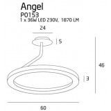 MAXLIGHT P0153 | Angel Maxlight stropné svietidlo 1x LED 1870lm 3000K biela
