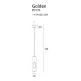 MAXLIGHT P0176 | Golden Maxlight visiace svietidlo 1x LED 290lm 3000K čierna