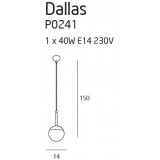 MAXLIGHT P0241 | Dallas Maxlight visiace svietidlo 1x E14 zlatý, biela