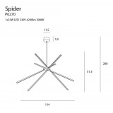 MAXLIGHT P0270 | SpiderM Maxlight visiace svietidlo 1x LED 4290lm 3000K biela