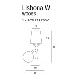MAXLIGHT W0066 | Lisbona Maxlight rameno stenové svietidlo 1x E14 chróm, biela, priesvitné