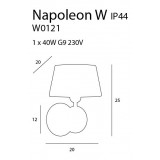 MAXLIGHT W0121 | Napoleon Maxlight rameno stenové svietidlo 1x G9 IP44 chróm, biela