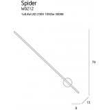MAXLIGHT W0212 | SpiderM Maxlight rameno stenové svietidlo 1x LED 1092lm 3000K biela
