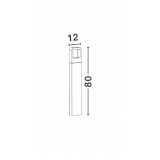 NOVA LUCE 713313 | Acqua-NL Nova Luce stojaté svietidlo 80cm 1x LED 490lm 3000K IP54 tmavošedá, biela