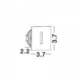 NOVA LUCE 8090801 | Passaggio Nova Luce zabudovateľné svietidlo štvorec UGR <26 1x LED 70lm 3000K IP54 biela