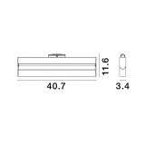 NOVA LUCE 8252028 | Buxton-Magnetic-Profile Nova Luce prvok systému CRI>90 svietidlo magnet, otočné prvky, UGR <14 1x LED 1880lm 3000K matná čierna
