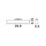 NOVA LUCE 8254416 | Buxton-Magnetic-Profile Nova Luce prvok systému CRI>90 svietidlo magnet, UGR <18 1x LED 528lm 3000K matná čierna, biela