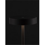 NOVA LUCE 9002864 | Fumo Nova Luce prenosné, stolové svietidlo dotykový vypínač regulovateľná intenzita svetla, batérie/akumulátorové, USB prijímač 1x LED 230lm 3000K IP54 čierna