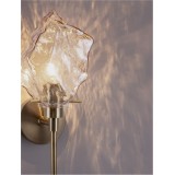 NOVA LUCE 9009256 | Odelle Nova Luce rameno stenové svietidlo 1x E14 zlatý, jantárové