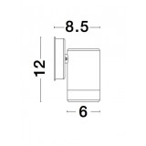 NOVA LUCE 9010601 | Limbio Nova Luce rameno stenové svietidlo 1x GU10 IP44 biela