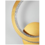 NOVA LUCE 9011135 | Cilion Nova Luce stenové svietidlo 1x LED 1292lm 1292K zlatý, krištáľ