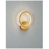 NOVA LUCE 9011135 | Cilion Nova Luce stenové svietidlo 1x LED 1292lm 1292K zlatý, krištáľ