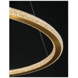 NOVA LUCE 9011138 | Cilion Nova Luce visiace svietidlo - TRIAC kruhový regulovateľná intenzita svetla, vedenie je možné zkrátiť 1x LED 3264lm 3264K zlatý, krištáľ