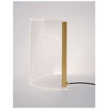 NOVA LUCE 9054401 | Siderno-NL Nova Luce stolové svietidlo 20cm prepínač na vedení 1x LED 348lm 3000K zlatý, priesvitné