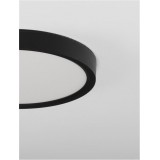 NOVA LUCE 9060189 | Dixie Nova Luce stropné svietidlo kruhový nastaviteľná farebná teplota 1x LED 2400lm 3000 - 4000 - 6500K čierna, opál
