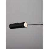 NOVA LUCE 9061429 | Voice Nova Luce stojaté svietidlo 250cm prepínač vedenie je možné zkrátiť 1x LED 960lm 3000K matná čierna