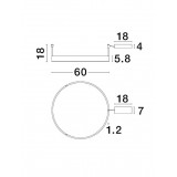 NOVA LUCE 9063601 | Motif Nova Luce stropné svietidlo - TRIAC kruhový regulovateľná intenzita svetla 1x LED 3700lm 3000K matná čierna, opál
