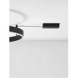 NOVA LUCE 9063604 | Motif Nova Luce stropné svietidlo - TRIAC kruhový regulovateľná intenzita svetla 1x LED 4166lm 3000K matná čierna, opál