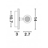NOVA LUCE 9081222 | Penor Nova Luce rameno stenové svietidlo prepínač otočné prvky 1x LED 780lm 3000K matná čierna