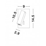 NOVA LUCE 9081351 | Dona-NL Nova Luce rameno stenové svietidlo prepínač otočné prvky 1x LED 180lm 3000K matný biely