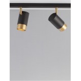 NOVA LUCE 9111436 | Pongo Nova Luce spot svietidlo otočné prvky 4x GU10 matná čierna, zlatý