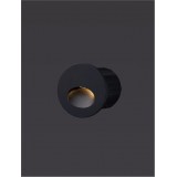 NOVA LUCE 9136187 | Circe Nova Luce zabudovateľné svietidlo kruhový Ø70mm 1x LED 170lm 3000K IP54 čierna