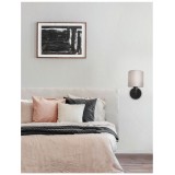 NOVA LUCE 9151401 | Bitonto Nova Luce rameno stenové svietidlo 1x E14 čierna, sivé