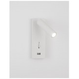 NOVA LUCE 9170101 | Fuse Nova Luce rameno stenové svietidlo prepínač otočné prvky, USB prijímač 1x LED 210lm 3000K biela