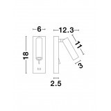 NOVA LUCE 9170102 | Fuse Nova Luce rameno stenové svietidlo prepínač otočné prvky, USB prijímač 1x LED 210lm 3000K čierna