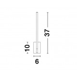 NOVA LUCE 9180712 | Raccio Nova Luce rameno stenové svietidlo otočné prvky 1x LED 280lm 3000K čierna, biela