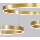 NOVA LUCE 9190640 | Motif Nova Luce visiace svietidlo - TRIAC kruhový regulovateľná intenzita svetla, vedenie je možné zkrátiť 1x LED 2800lm 3000K zlatý, biela