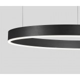 NOVA LUCE 9190848 | Motif Nova Luce visiace svietidlo - TRIAC kruhový regulovateľná intenzita svetla, vedenie je možné zkrátiť 1x LED 3360lm 3000K čierna, biela