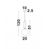 NOVA LUCE 9191201 | Grus Nova Luce visiace svietidlo vedenie je možné zkrátiť 1x E27 mosadz, opál