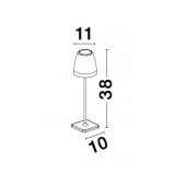NOVA LUCE 9223400 | Colt Nova Luce prenosné, stolové svietidlo dotykový vypínač regulovateľná intenzita svetla, batérie/akumulátorové, USB prijímač 1x LED 207lm 3000K IP44 čierna, opál