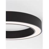 NOVA LUCE 9345633 | Morbido Nova Luce stropné svietidlo kruhový diaľkový ovládač regulovateľná intenzita svetla, nastaviteľná farebná teplota 1x LED 3317lm 2700 <-> 4000K matná čierna, opál